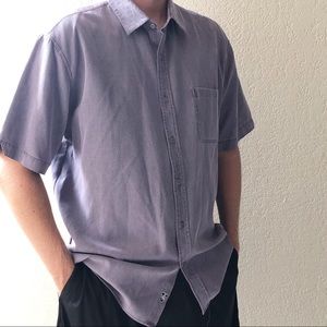 Nat Nast Button Up Shirt Mens XXL Purple